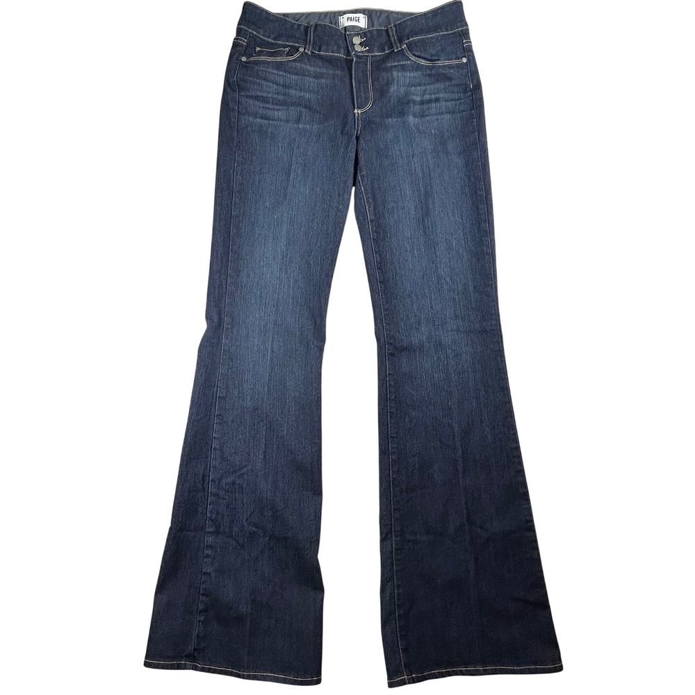 PAIGE Hidden Hills Womens 32 Jeans Dark Wash Bootcut Flare Stretch Made USA